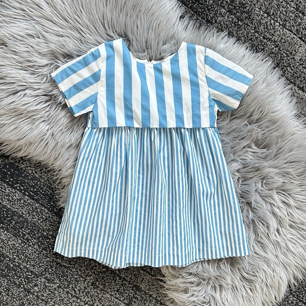 Coco Au Lait Blue &‎ White Stripe Dress Size 4T ($84)